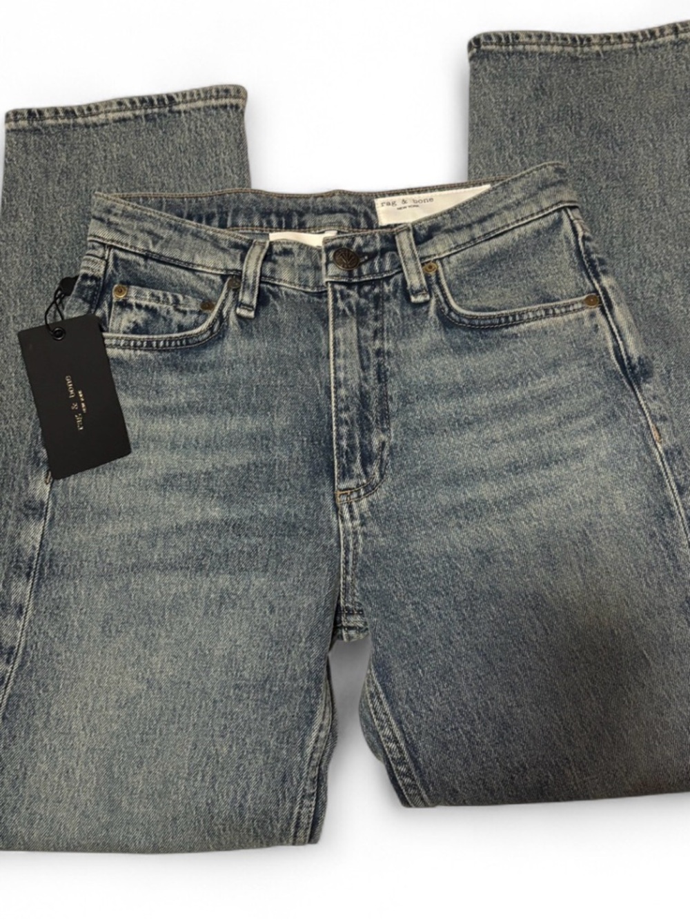 Rag and Bone Harlow Mid Rise Ankle Straight 25 Amity NWT - Picture 2 of 8